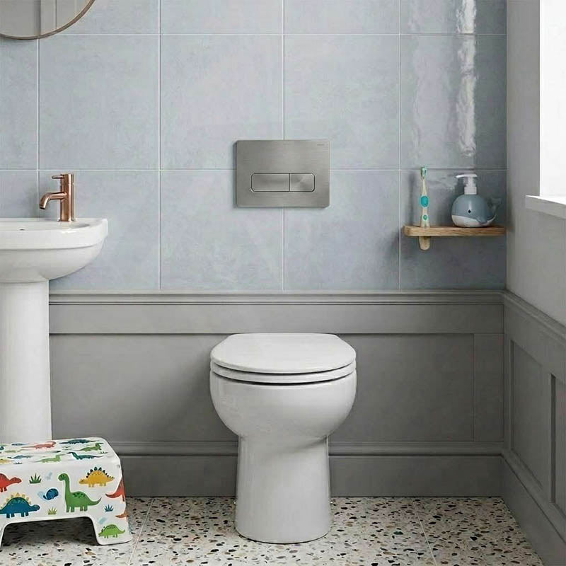 RAK Junior Wall Faced Toilet Pan and Seat P Trap Only Only 480x330x385mm - Gloss White