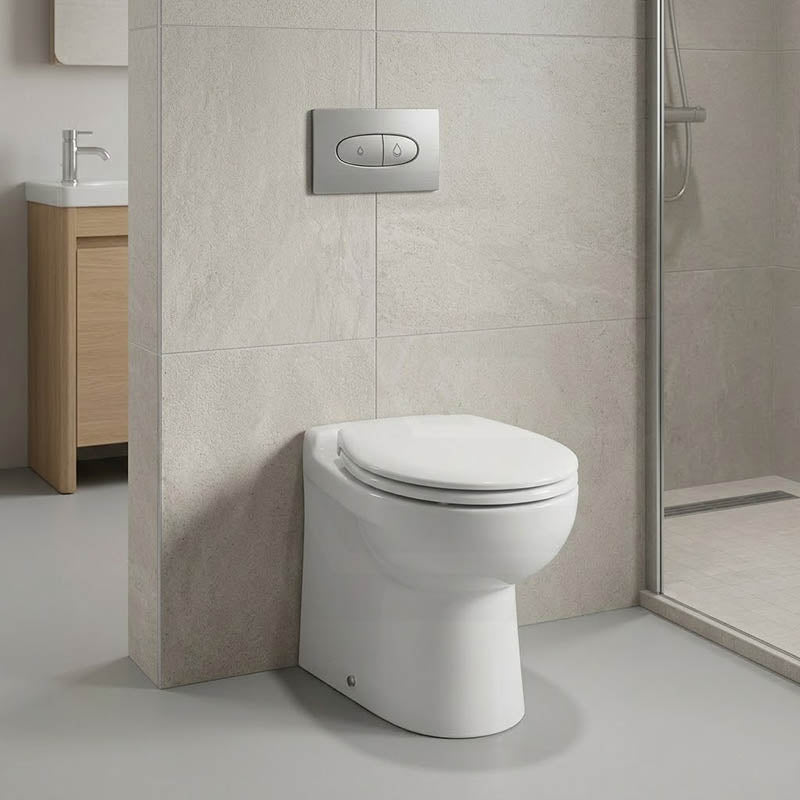 RAK Junior Wall Faced Toilet Pan and Seat P Trap Only Only 480x330x385mm - Gloss White