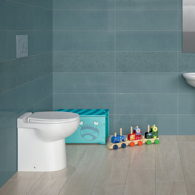 480x330x385mm RAK Junior Wall Faced Toilet Pan and Seat Gloss White