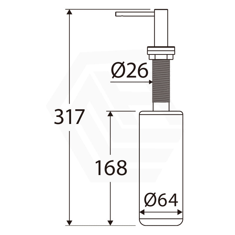 Fienza Kaya Bench Mounted Stainless Steel & ABS Soap Dispenser Colour Available
