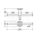 Fienza Axle Double Roll Holder Variant Colour Available