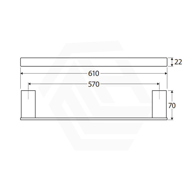 Fienza Tono 610/810mm Single Towel Rail Stainless Steel Variant Colour available
