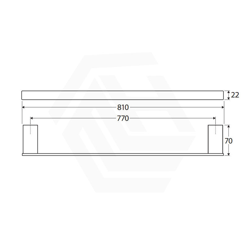 Fienza Tono 610/810mm Single Towel Rail Stainless Steel Variant Colour available