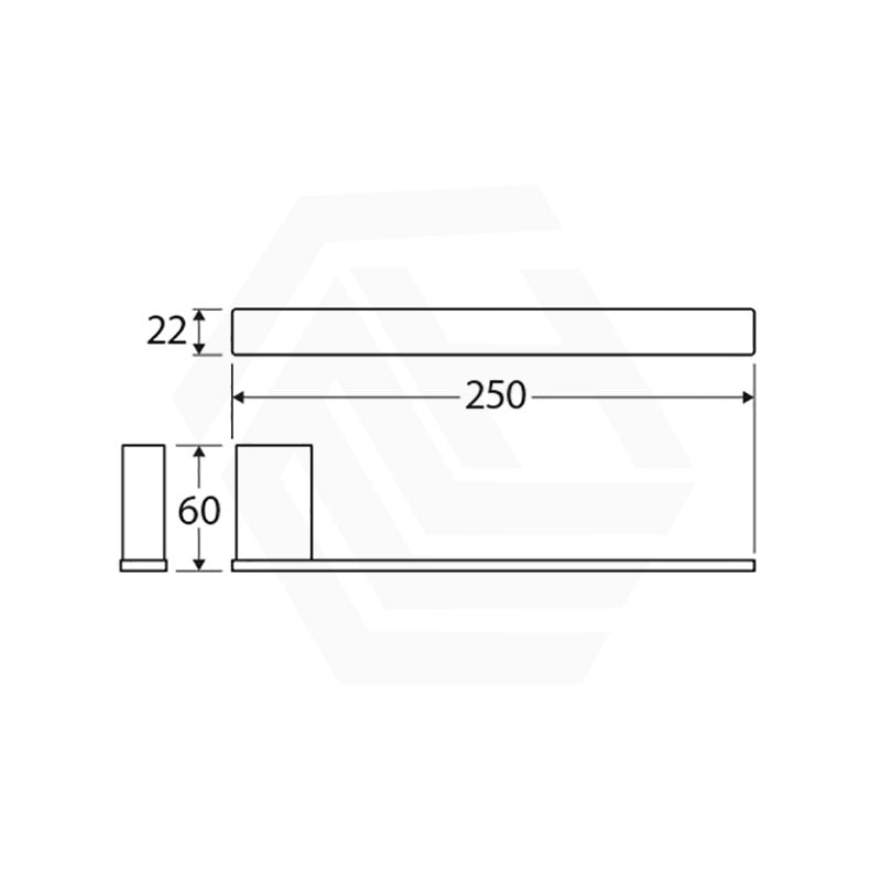 Fienza Tono 250mm Square Brass Hand Towel Holder Variant Colour Available