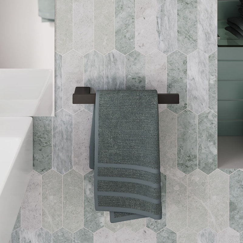 Fienza Tono 250mm Square Brass Hand Towel Holder Variant Colour Available