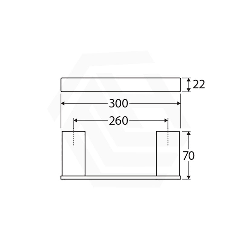 Fienza Tono 300mm Square Single Hand Towel Rail Stainless Steel Variant Colour Available