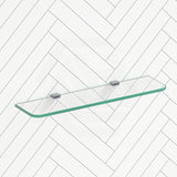 M#1(Gunmetal Grey) Fienza Tono Gun Metal Glass Shelf