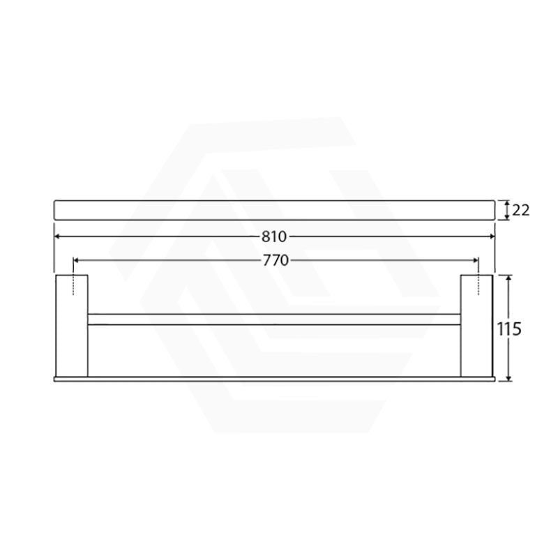 Fienza Tono 610/810mm Double Towel Rail Stainless Steel Variant Colour Available