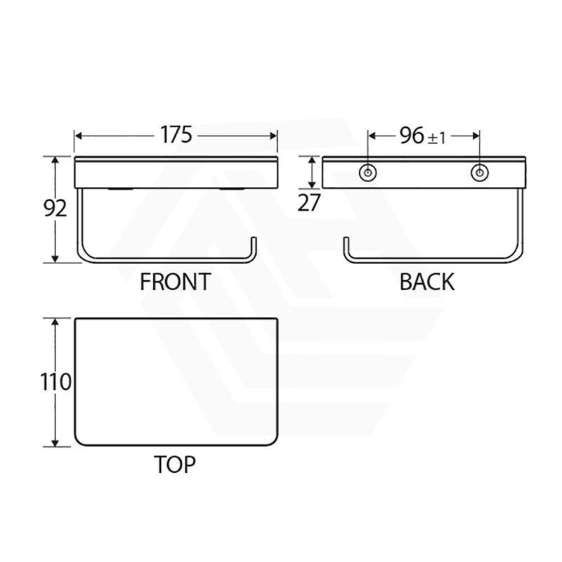 Fienza Tono Toilet Paper Holder with Glass Shelf Variant Colour Available