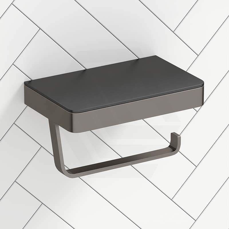 Fienza Tono Toilet Paper Holder with Glass Shelf Variant Colour Available