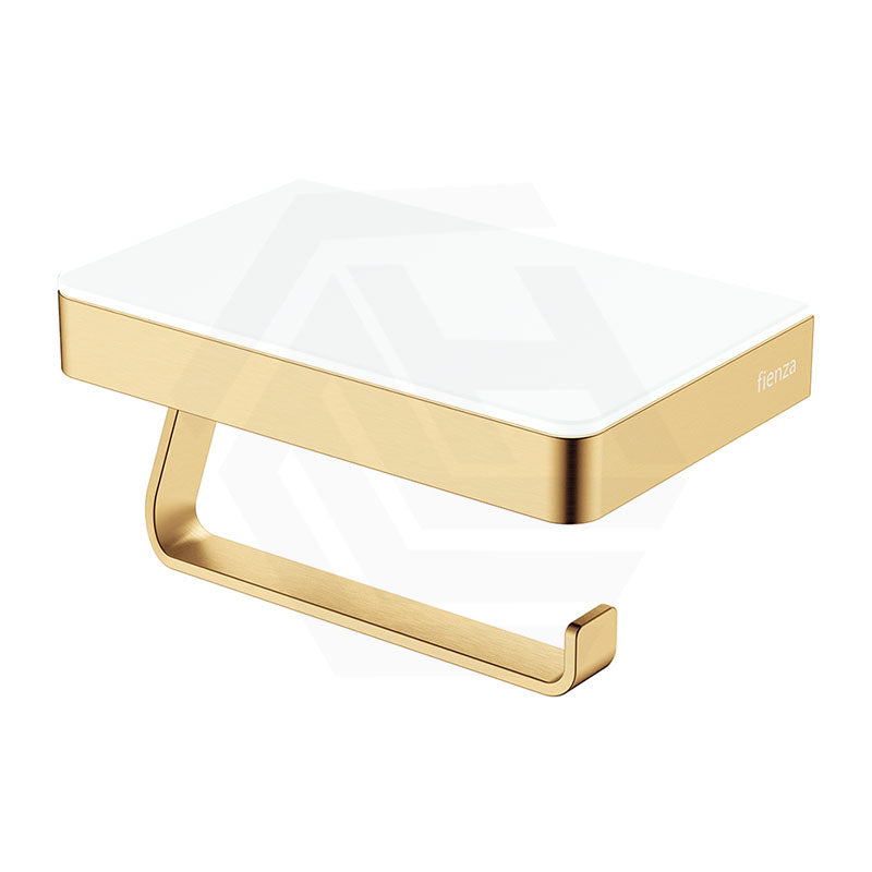 Fienza Tono Toilet Paper Holder with Glass Shelf Variant Colour Available