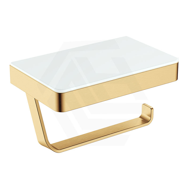 Fienza Tono Toilet Paper Holder with Glass Shelf Variant Colour Available