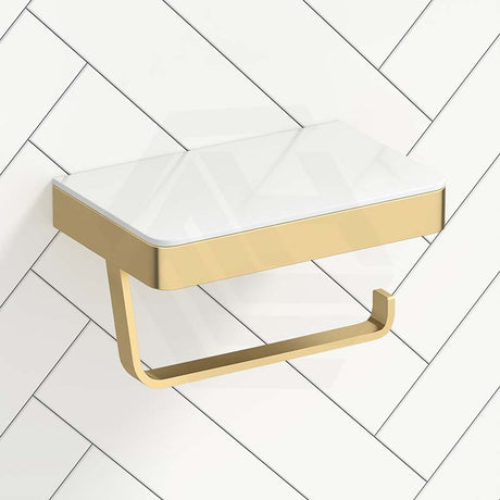 Fienza Tono Toilet Paper Holder with Glass Shelf Variant Colour Available