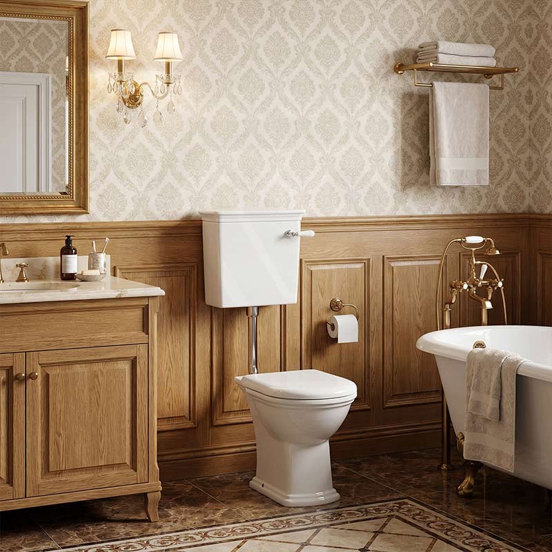 RAK Washington Front Lever Adjustable Link Toilet Suite P-Trap or S-Trap Available - Alpine White
