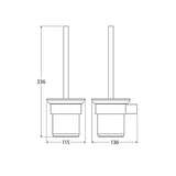 Fienza Empire Slim Round Toilet Brush & Holder Variant Colour Available