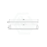 Fienza Empire Slim 600/800mm Stainless Steel Single Towel Rail Chrome/Matt Black
