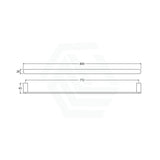 Fienza Empire Slim 600/800mm Stainless Steel Single Towel Rail Chrome/Matt Black