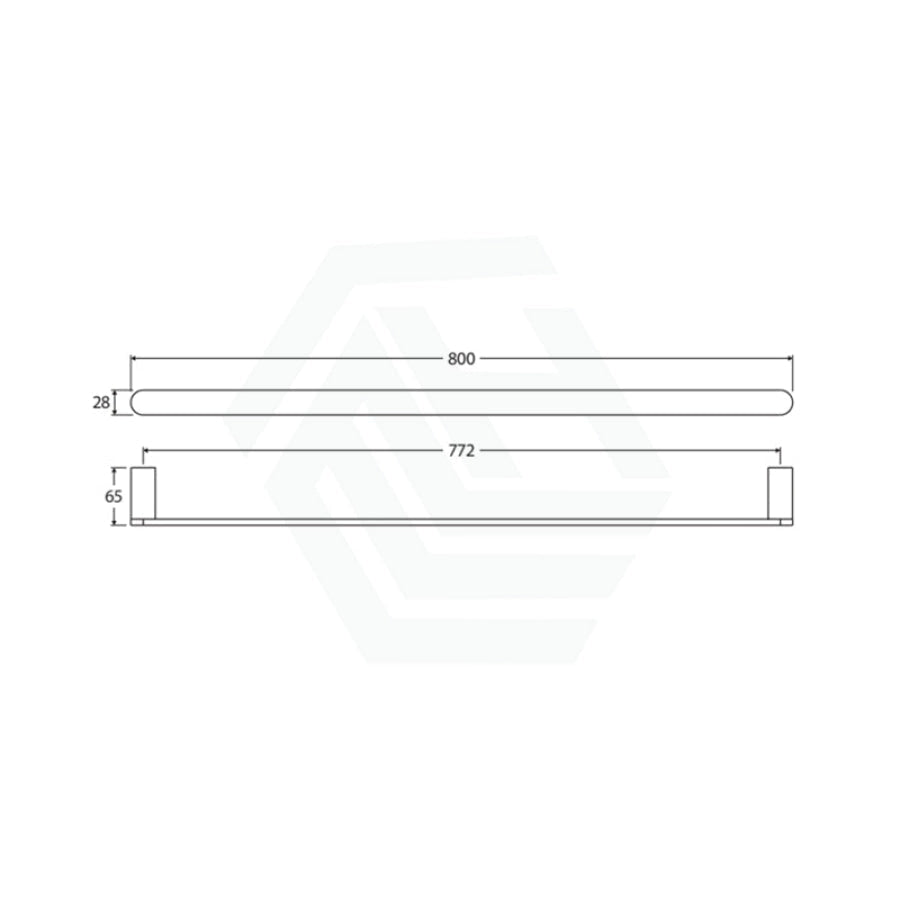 Fienza Empire Slim 600/800mm Stainless Steel Single Towel Rail Variant Colour Available