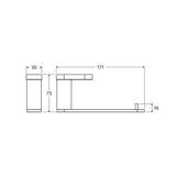 Fienza Empire Slim Stainless Steel Toilet Roll Holder Variant Colour Available
