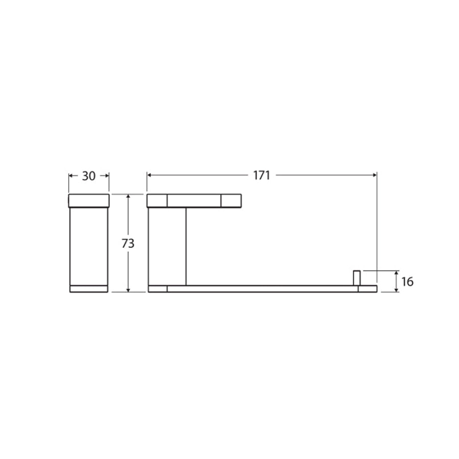 Fienza Empire Slim Stainless Steel Toilet Roll Holder Variant Colour Available