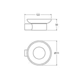 Fienza Empire Slim Soap Holder Glass Dish Stainless Steel Variant Colour Available