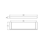 Fienza Empire Slim Glass Shelf Wall Mounted Variant Colour Available