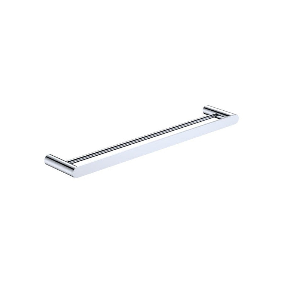 Fienza Empire Slim 600/800mm Stainless Steel Double Towel Rail Chrome/Matt Black