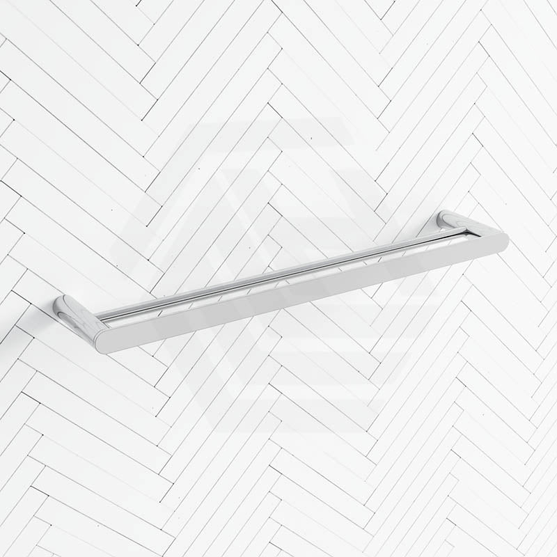 Fienza Empire Slim 600/800mm Stainless Steel Double Towel Rail Chrome/Matt Black