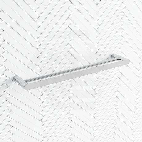 Fienza Empire Slim 600/800mm Stainless Steel Double Towel Rail Chrome/Matt Black
