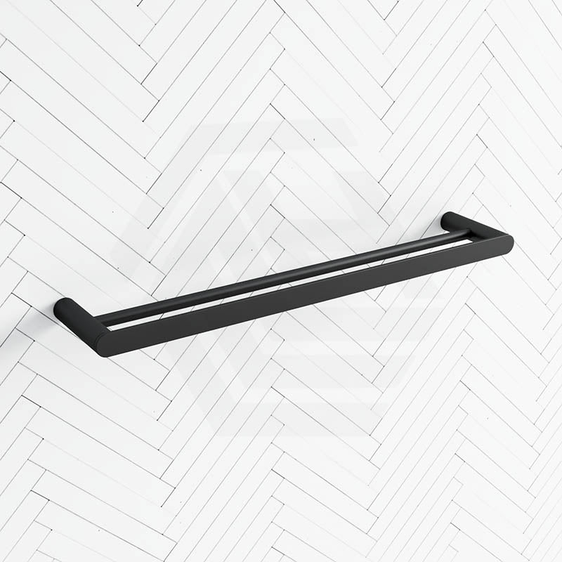 Fienza Empire Slim 600/800mm Stainless Steel Double Towel Rail Chrome/Matt Black
