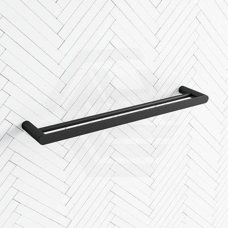 Fienza Empire Slim 600/800mm Stainless Steel Double Towel Rail Chrome/Matt Black