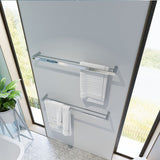 Fienza Empire Slim 600/800mm Stainless Steel Double Towel Rail Chrome/Matt Black