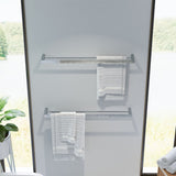 Fienza Empire Slim 600/800mm Stainless Steel Double Towel Rail Chrome/Matt Black