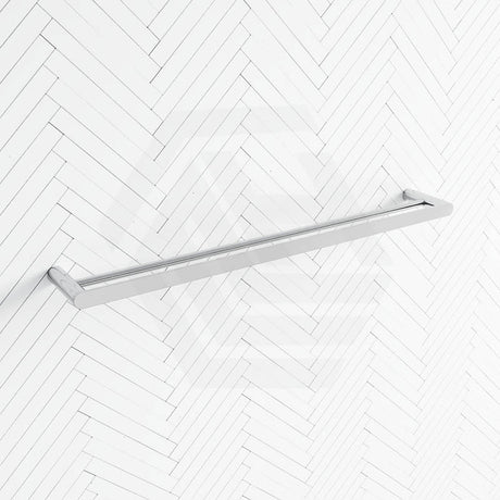 Fienza Empire Slim 600/800mm Stainless Steel Double Towel Rail Chrome/Matt Black