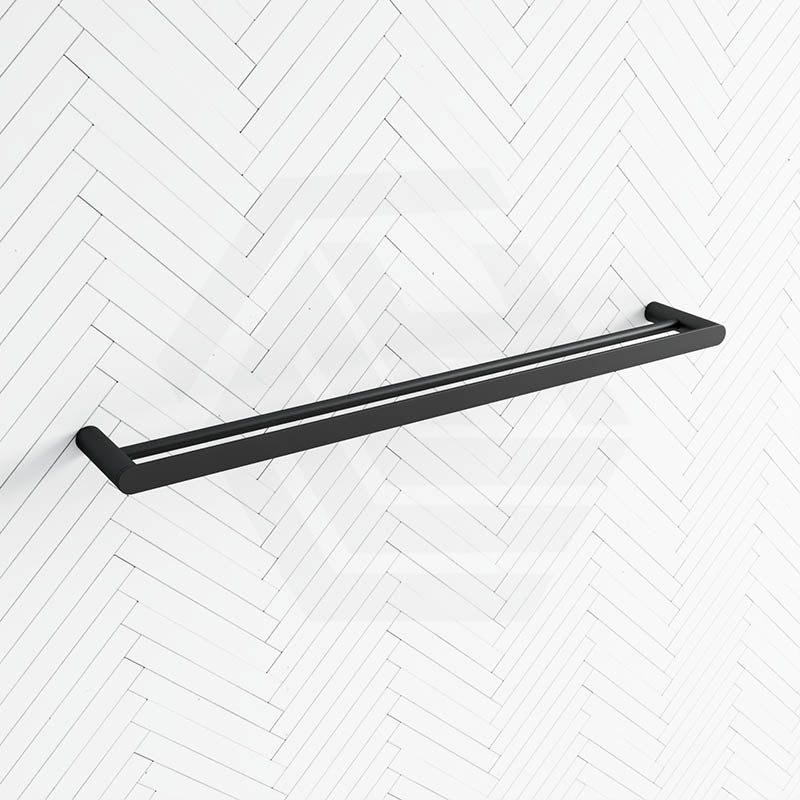 Fienza Empire Slim 600/800mm Stainless Steel Double Towel Rail Chrome/Matt Black