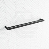 Fienza Empire Slim 600/800mm Stainless Steel Double Towel Rail Chrome/Matt Black