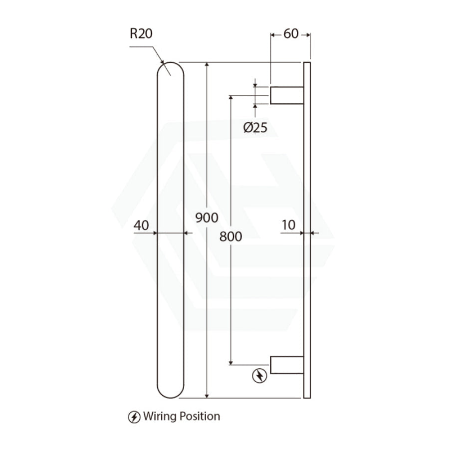 Fienza Empire Slim 60x900mm 12V Vertical Single Heated Towel Rail Variant Colour Available