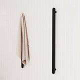 Fienza Empire Slim 60x900mm 12V Vertical Single Heated Towel Rail Chrome/Matt Black
