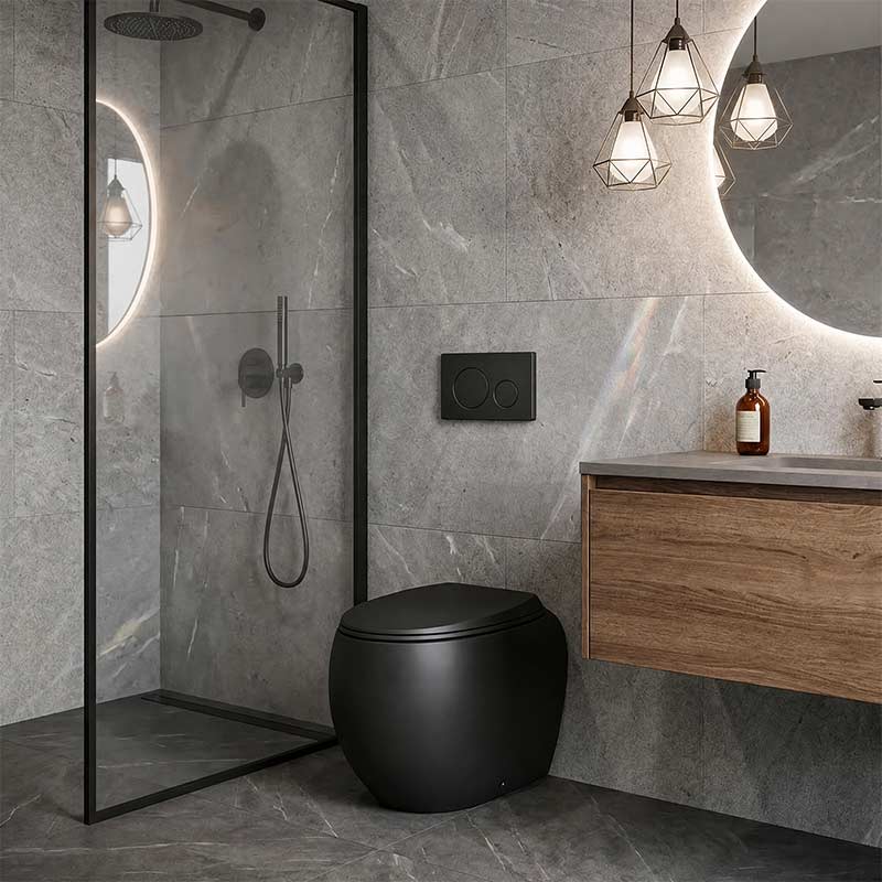 RAK Cloud Rimless Flush Wall Faced Toilet Pan Only and Seat - Variant Colour