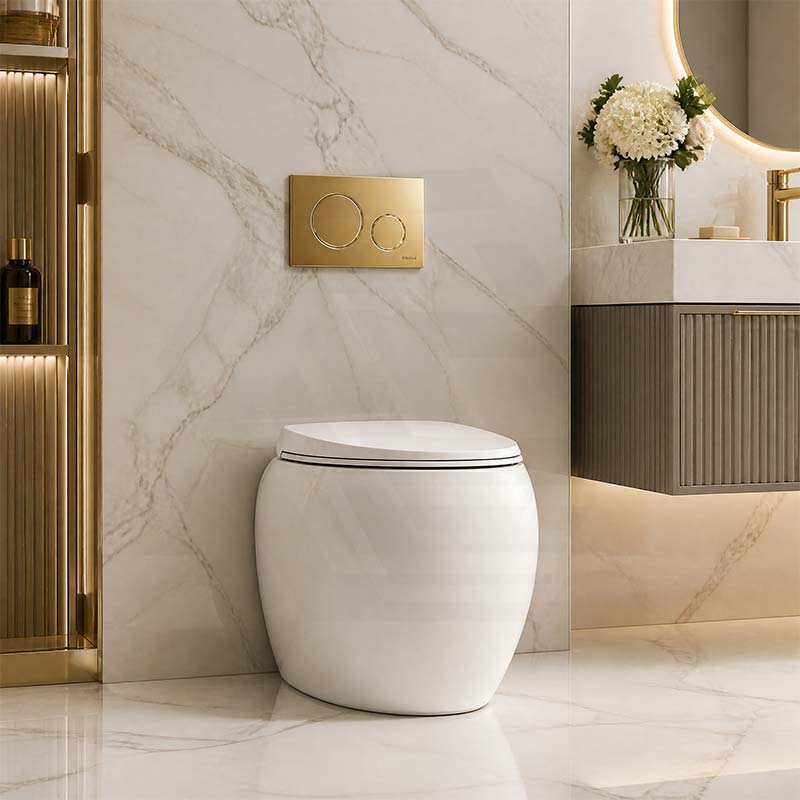 RAK Cloud Rimless Flush Wall Faced Toilet Pan Only and Seat - Variant Colour