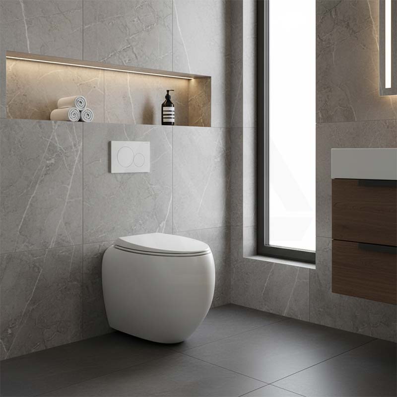 RAK Cloud Rimless Flush Wall Faced Toilet Pan Only and Seat - Variant Colour