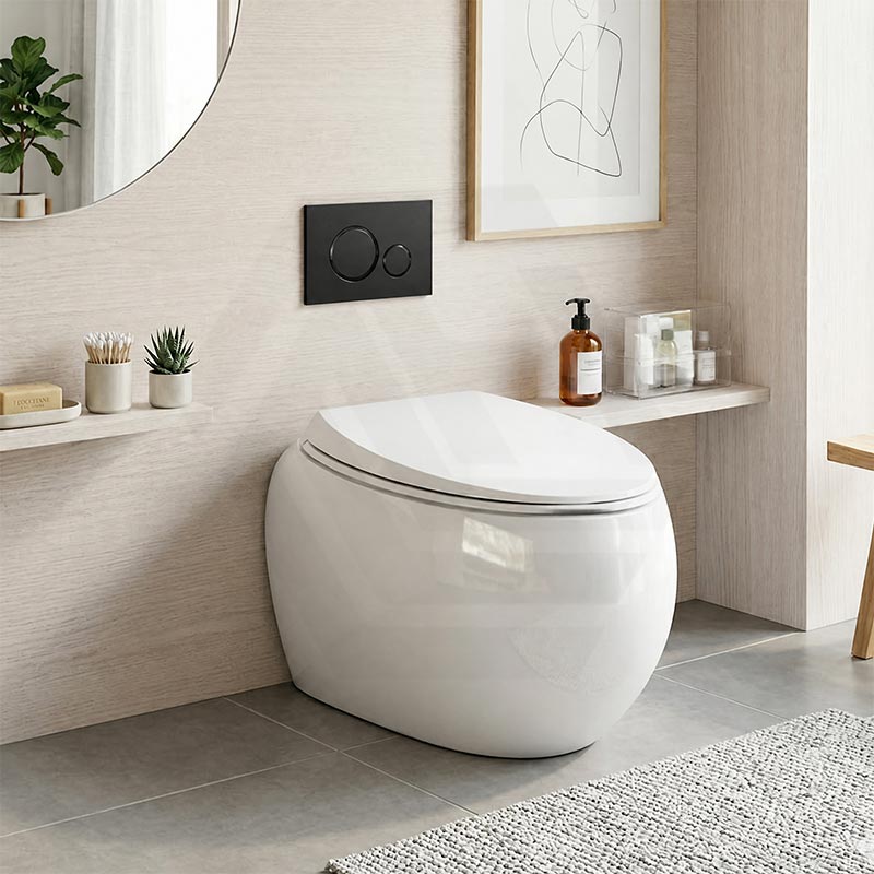 RAK Cloud Rimless Flush Wall Faced Toilet Pan Only and Seat - Variant Colour