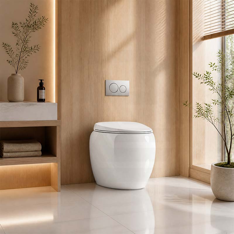 RAK Cloud Rimless Flush Wall Faced Toilet Pan Only and Seat - Variant Colour