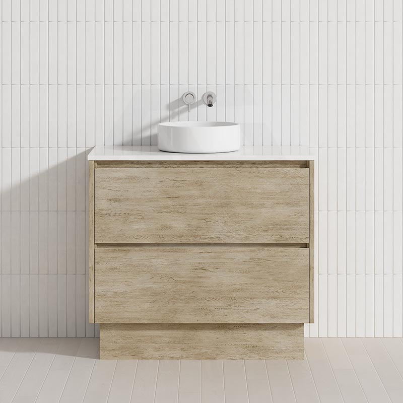 Fienza Amato 900mm E0 MDF Freestanding Vanity on Kickboard with Soft-Close Drawers Variant Colour Available