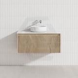 Fienza Alina 900mm Fluted E0 MDF Wall Hung Vanity Variant Colour Available