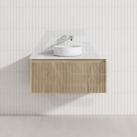 Fienza Alina 900mm Fluted E0 MDF Wall Hung Vanity Variant Colour Available