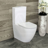 Fienza Alix Rimless Tornado Back to Wall Toilet Suite Slim Seat Gloss White