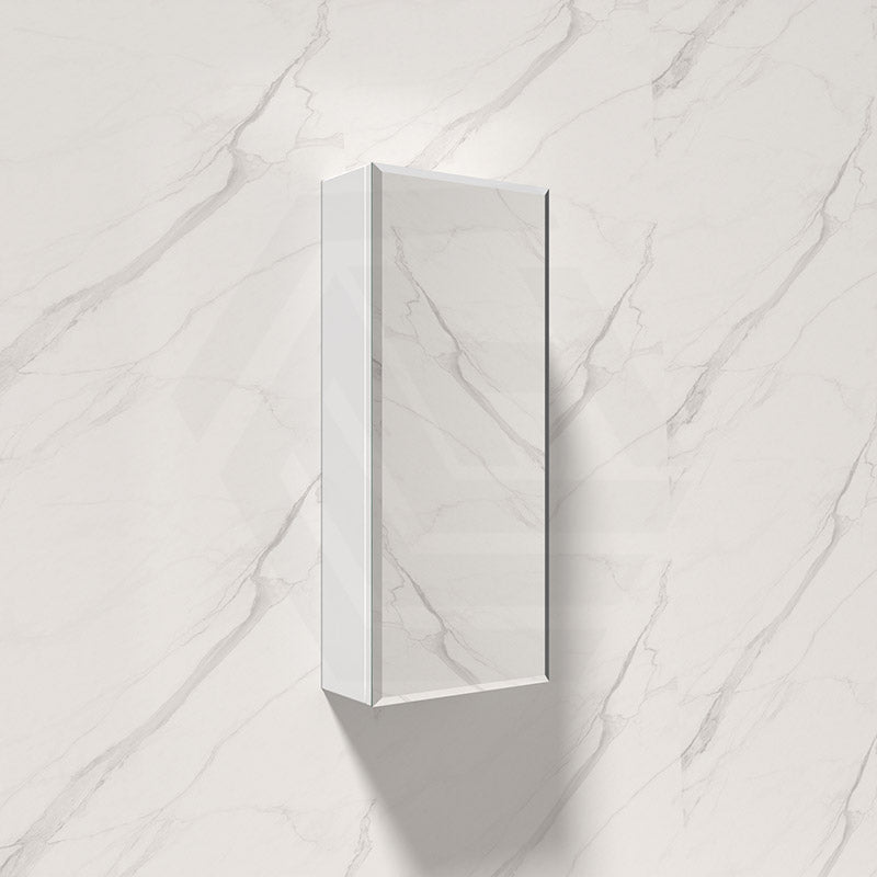 Fienza 300/600/750/900/1200mm Wall Hung MDF Shaving Cabinet White Bevel Mirror for Bathroom