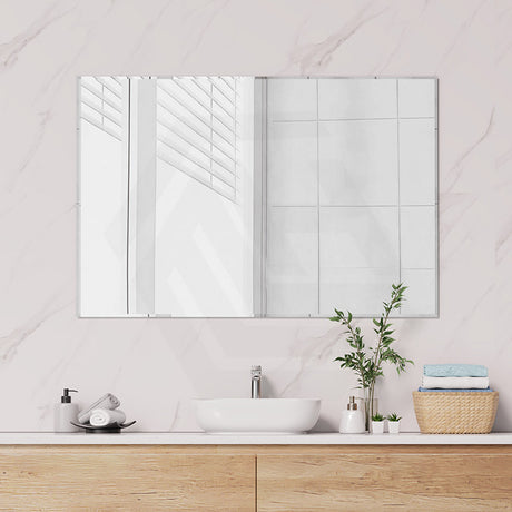 450/600/750/800/900/1200/1500/1800mm Fienza Bevel Edge Rectangular Wall Mirror Vertical or Horizontal Installation