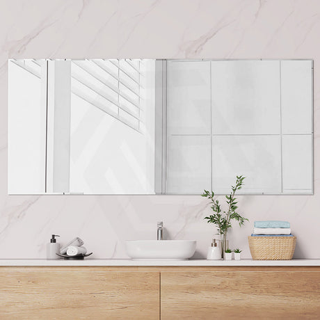450/600/750/800/900/1200/1500/1800mm Fienza Bevel Edge Rectangular Wall Mirror Vertical or Horizontal Installation